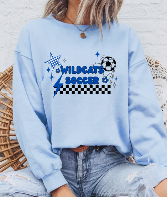 Checkered Wildcats Soccer Sweatshirt