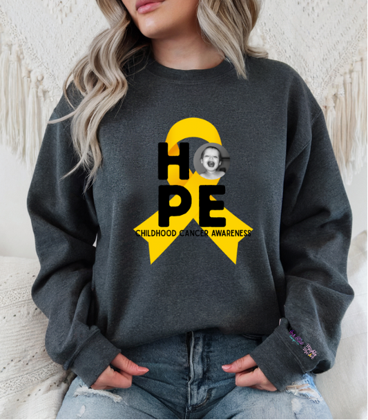 Mighty Marloe Hope Gold Ribbon Sweatshirt