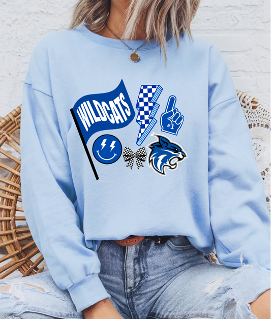 Wildcats Flag Sweatshirt
