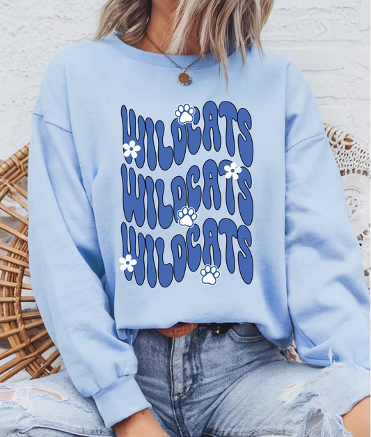 Wildcats Paws & Flowers Sweatshirt