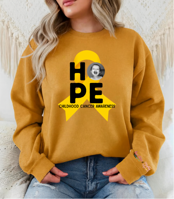Mighty Marloe Hope Gold Ribbon Sweatshirt