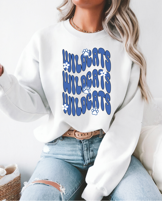 Wildcats Paws & Flowers Sweatshirt