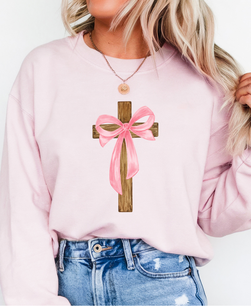 Pink Cross & Bow