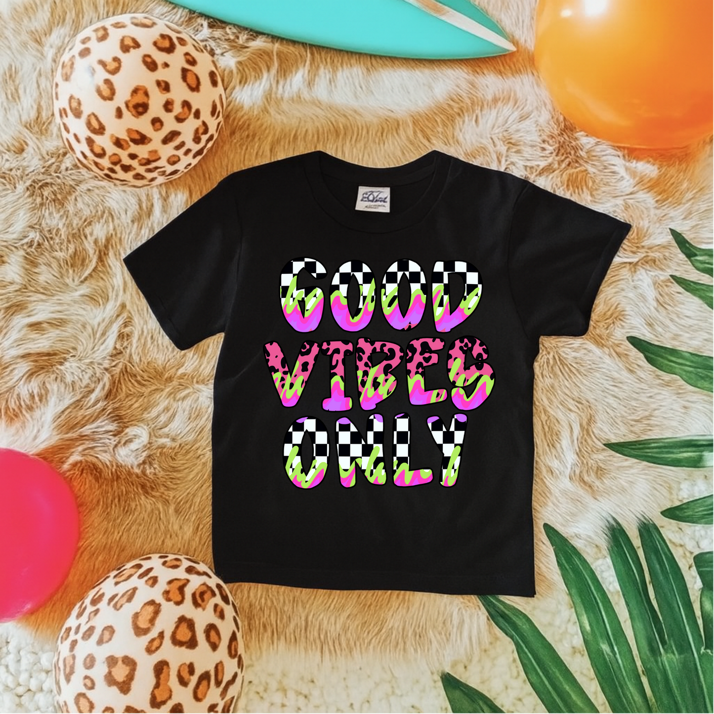 Checkered Good Vibes Only