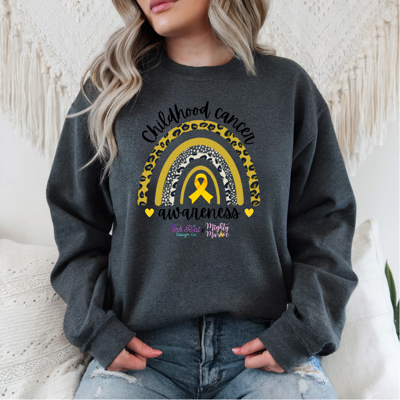 Mighty Marloe Leopard Rainbow Sweatshirt