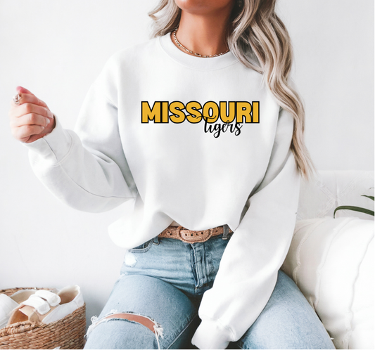 White Missouri Tigers Sweatshirt