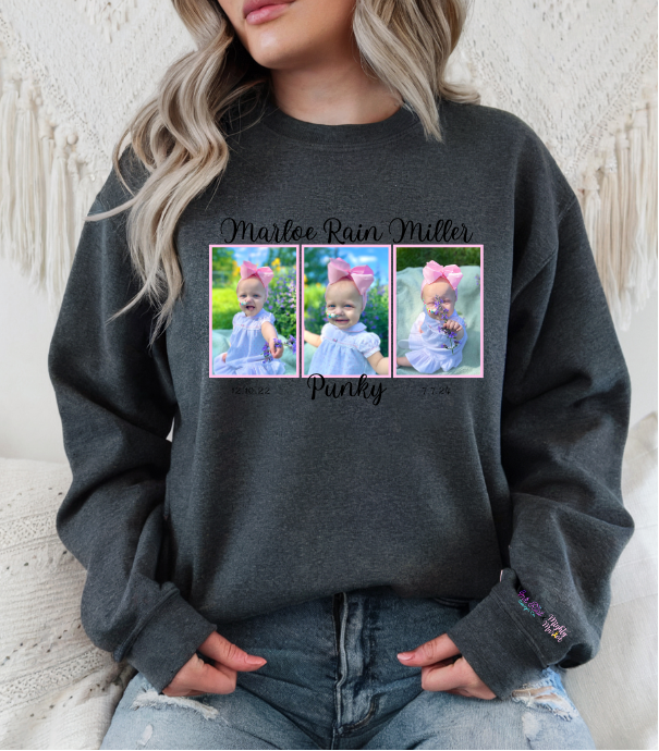 Mighty Marloe Pink Bow w/Pink Frame Sweatshirt