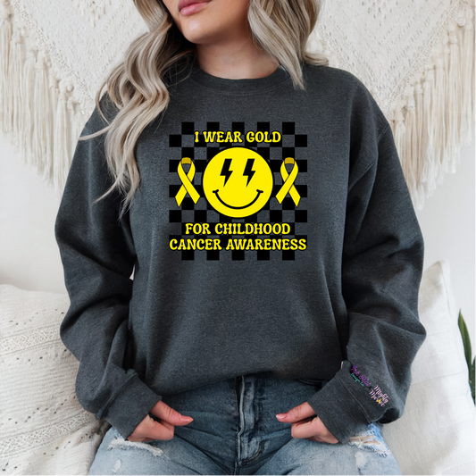 Mighty Marloe Smiley & Checkered Sweatshirt