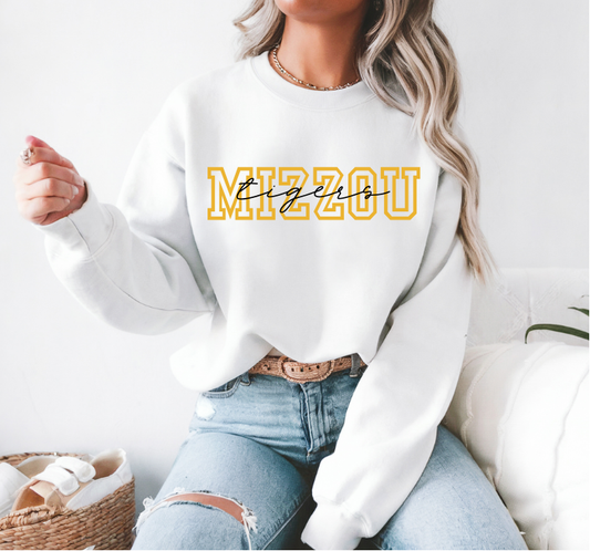 White Mizzou Tigers Sweatshirt