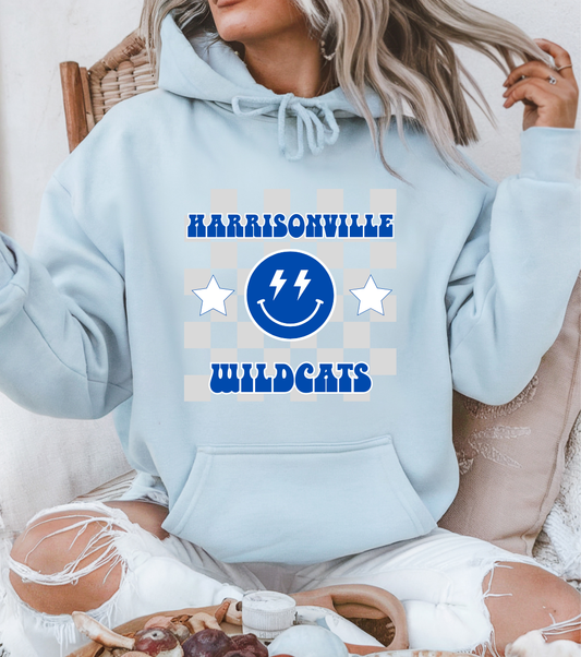 Wildcats Checkered Smiley Hoodie