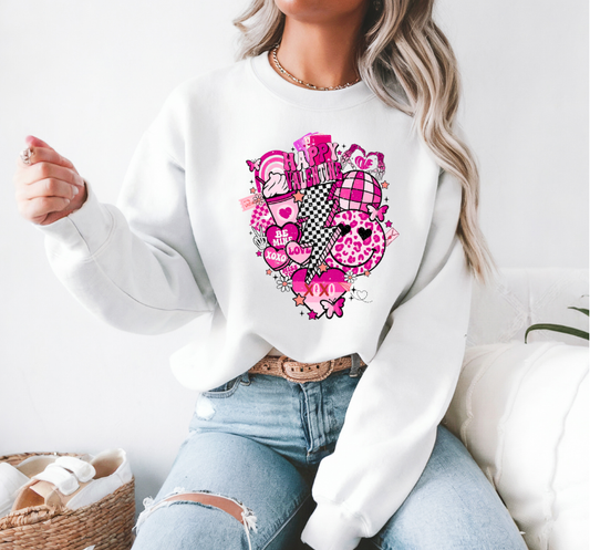 Happy Valentine Mashup Sweatshirt