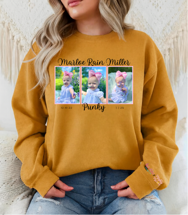 Mighty Marloe Pink Bow w/Pink Frame Sweatshirt