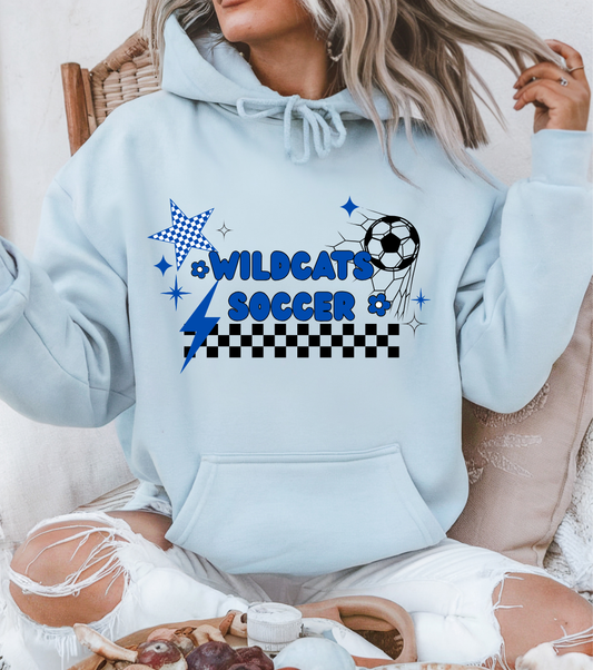 Checkered Wildcats Soccer Hoodie