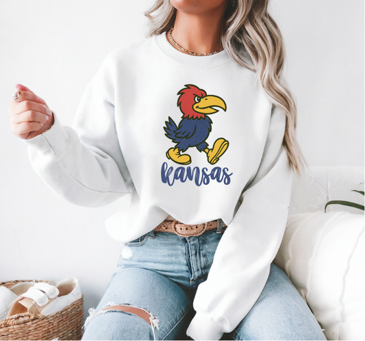 White Kansas Bird Sweatshirt
