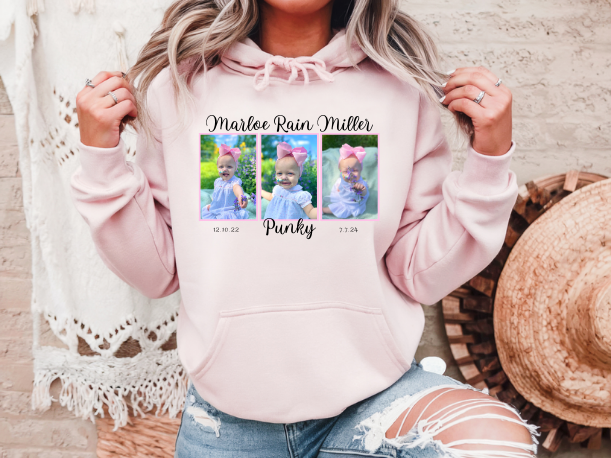 Mighty Marloe Pink Bow w/Pink Frame Hoodie