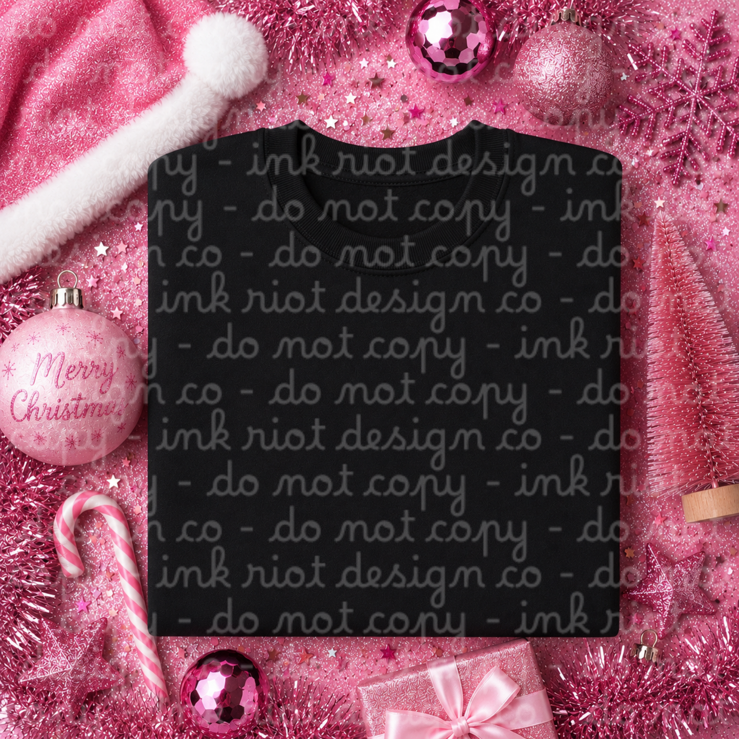 Black Pink Christmas Mock
