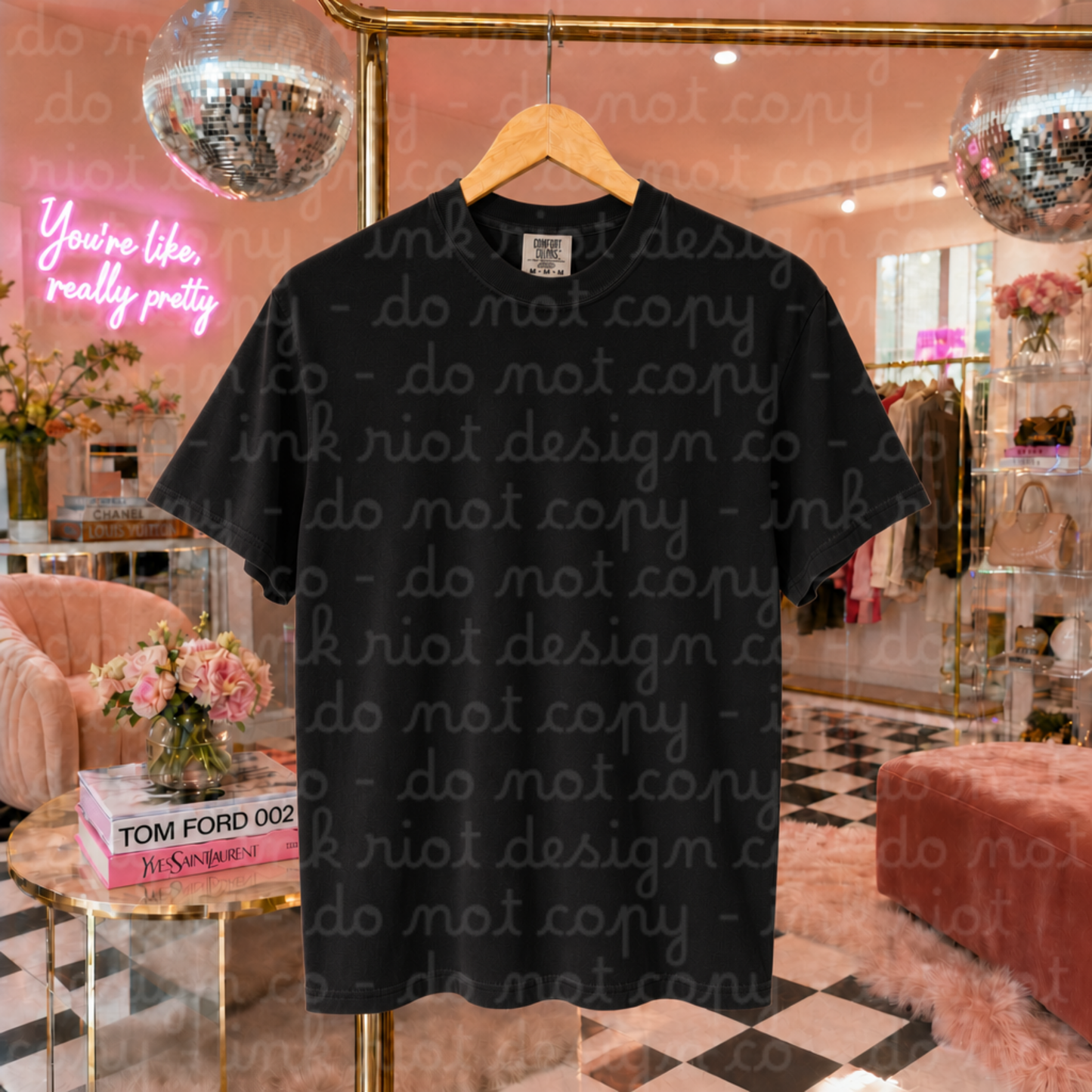 Black - Pink Boutique Mock