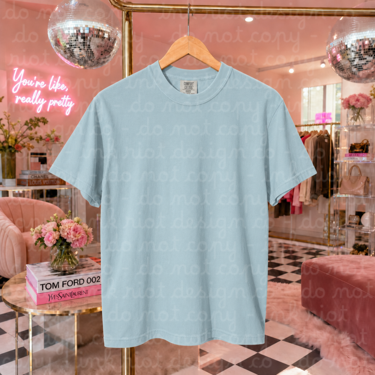 Chambray - Pink Boutique Mock