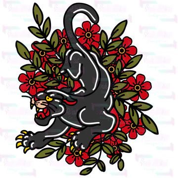 Floral Panther DTF
