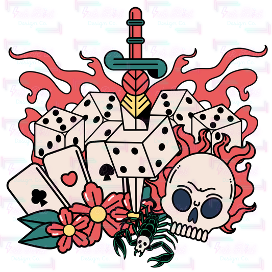 High Roller Flames PNG