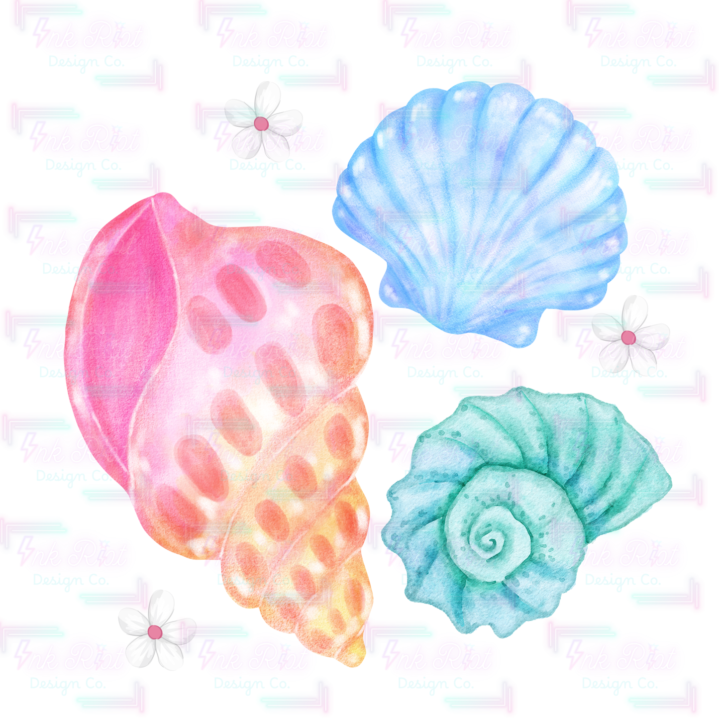 Shells & Flowers PNG