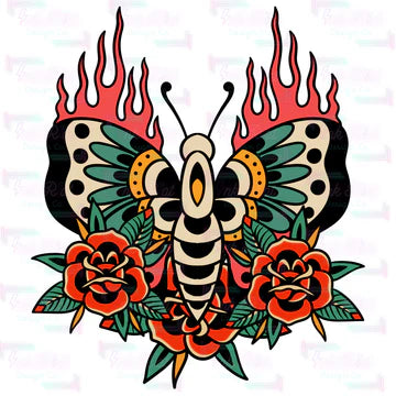 Butterfly Flames DTF