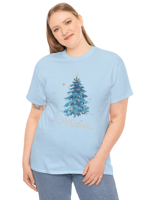 Blue Merry Christmas Tree
