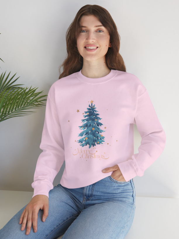 Blue Merry Christmas Tree