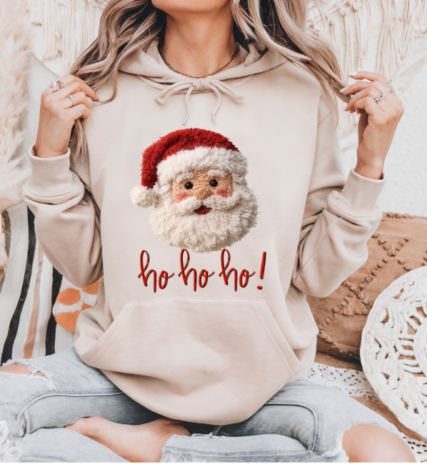 Faux Yarn Santa - Ho Ho Ho