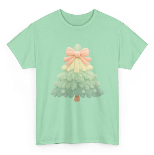 Faux Yarn Pink & Green Tree