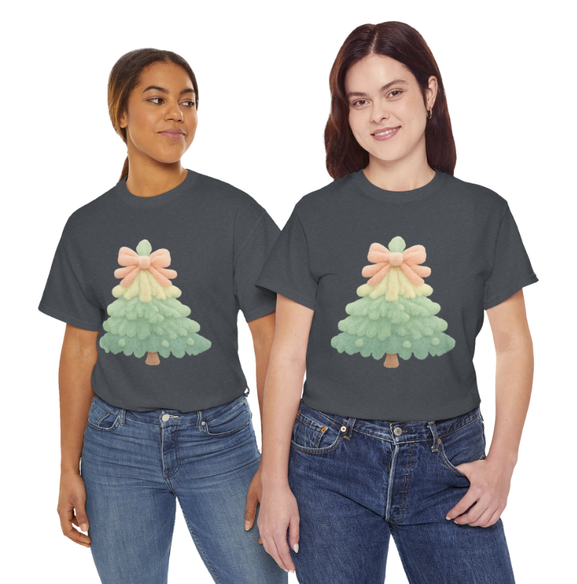 Faux Yarn Pink & Green Tree