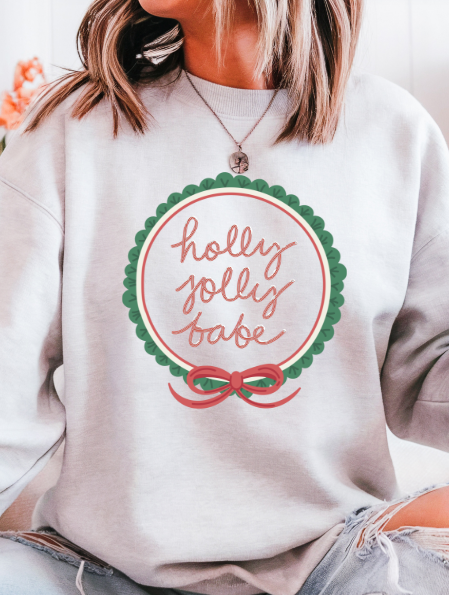 Holly Jolly Babe Wreath
