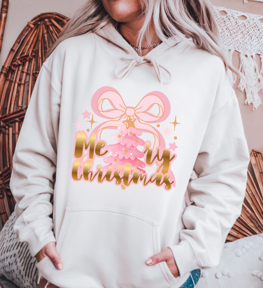 Pink Merry Christmas Bow