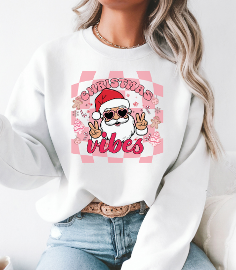 Pink Checkered Christmas Vibes