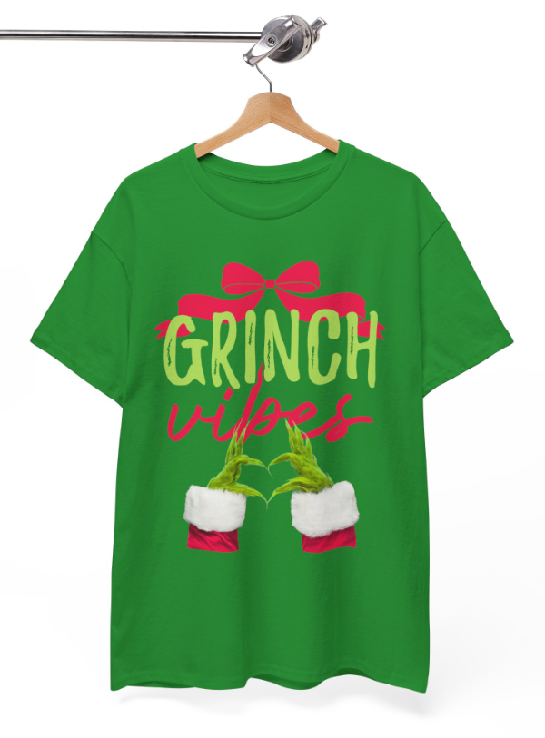 Grinch Vibes Heart Hand & Bow