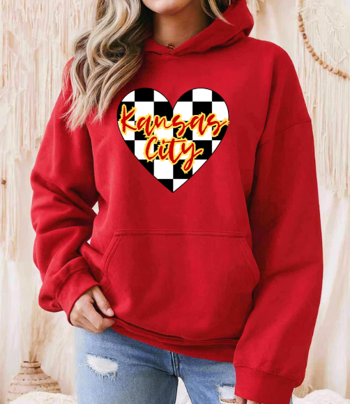 Kansas City Checkered Heart