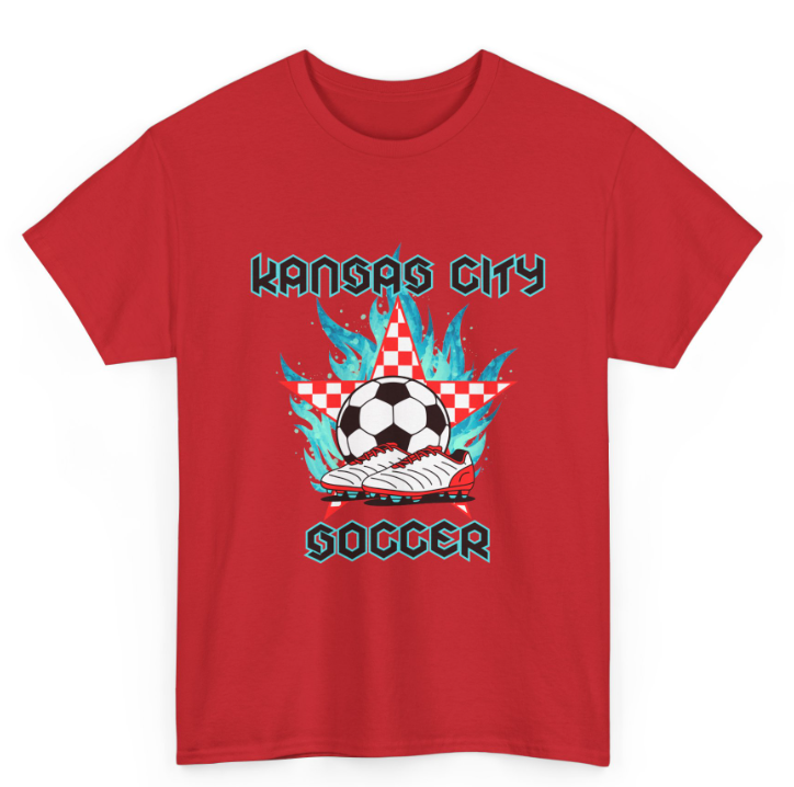 Flames and Checkered Star Soccer