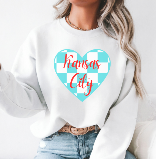 Kansas City Checkered Heart
