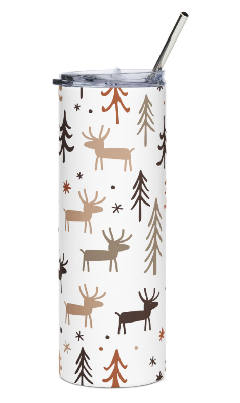 Reindeer & Trees Tumbler