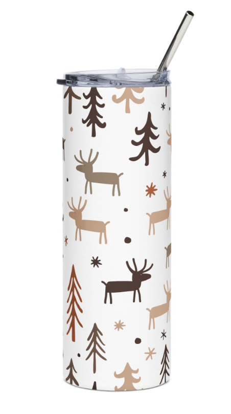 Reindeer & Trees Tumbler
