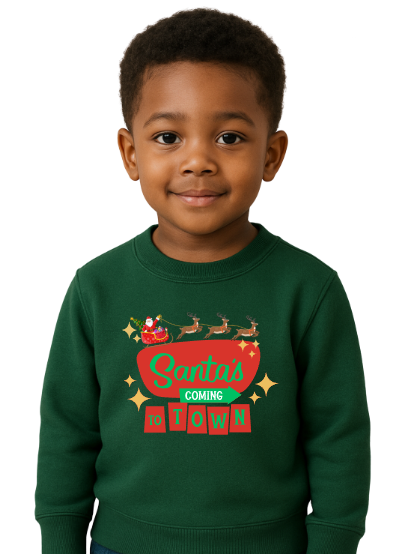 Youth Santa's Coming To Town Sweatshirt