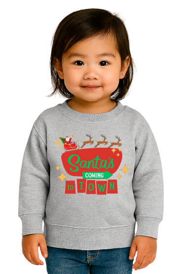 Youth Santa's Coming To Town Sweatshirt