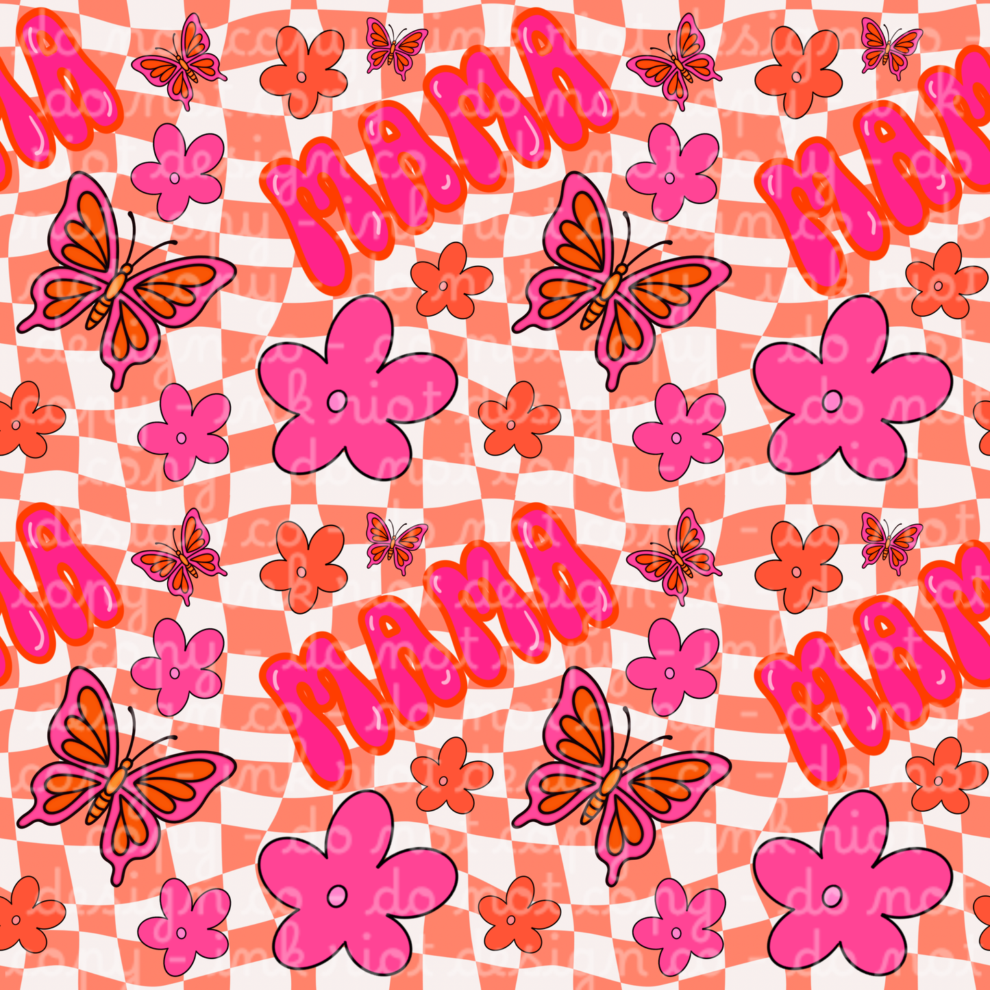 Pink & Orange Mama Seamless