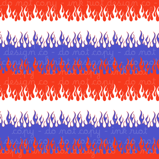 RWB Flames Seamless