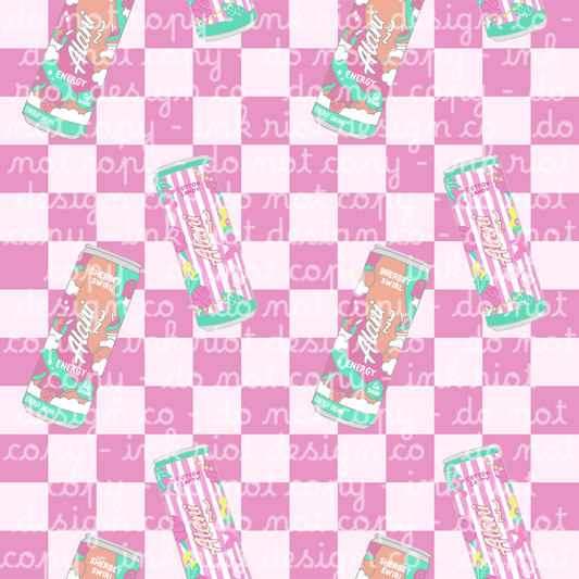 Pink Checker Energy Seamless