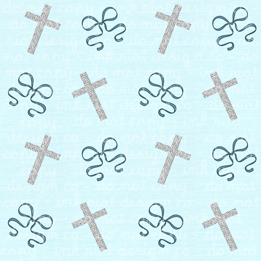Blue Cross and Bow Seamless