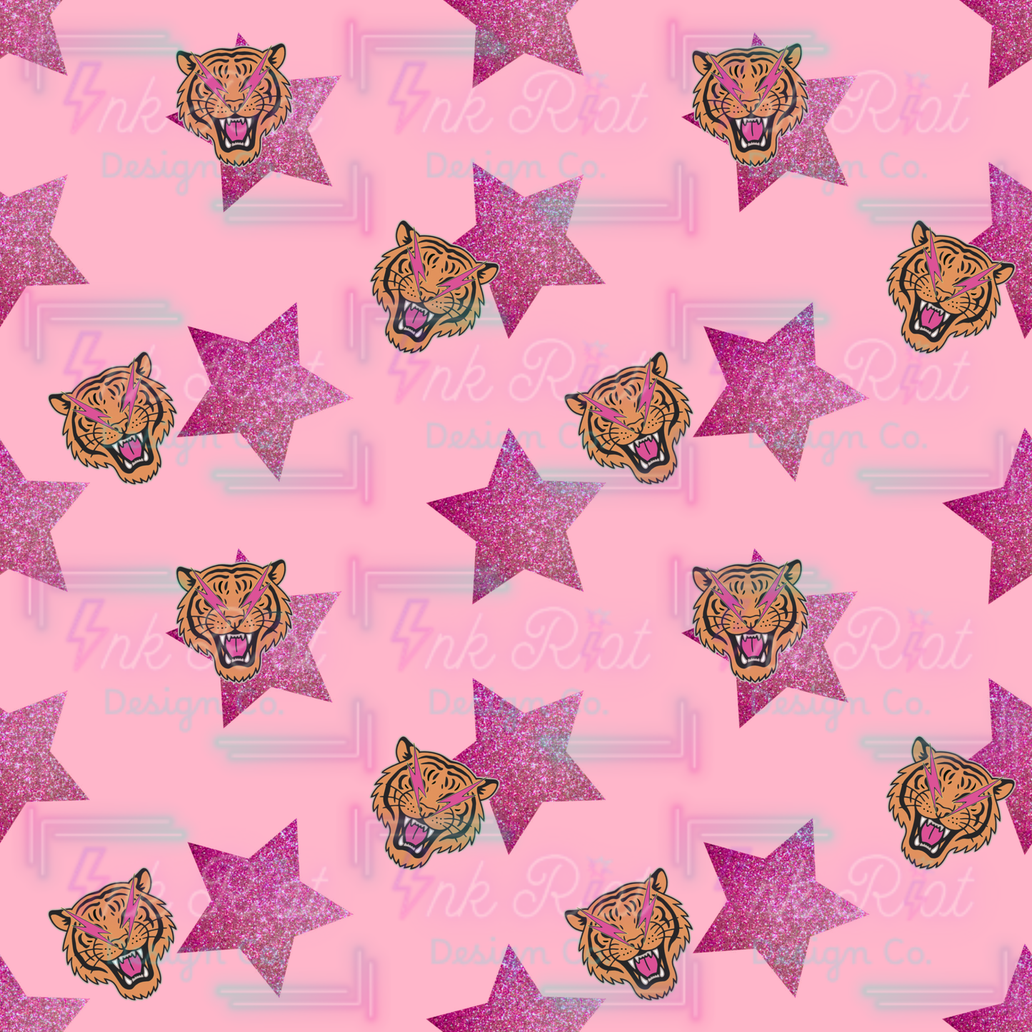 Tiger & Stars Seamless
