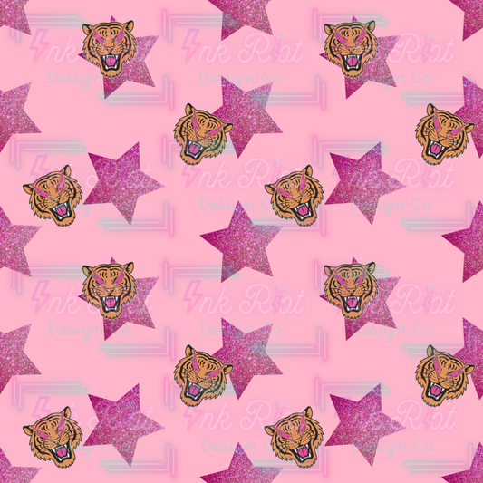 Tiger & Stars Seamless
