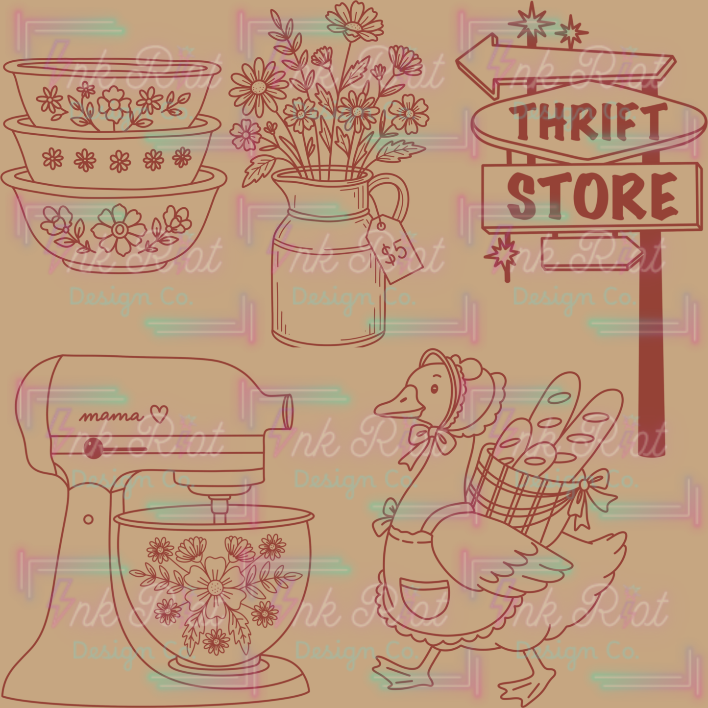 PTHD x IRDC T,P&O-C Stamp Set - PROCREATE ONLY