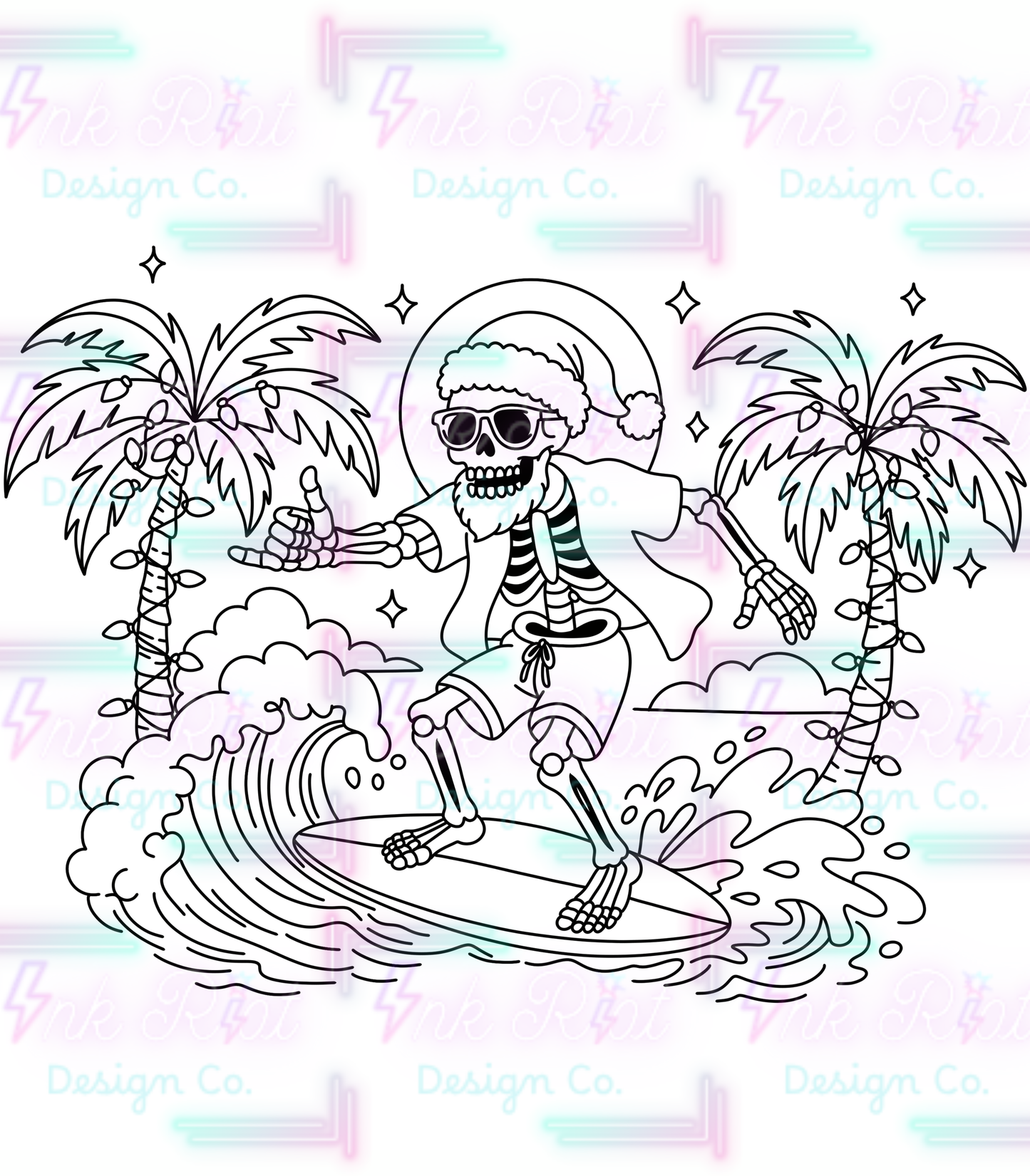 Santa Skelly Colorable PNG - EXCLUSIVE - NO CODES